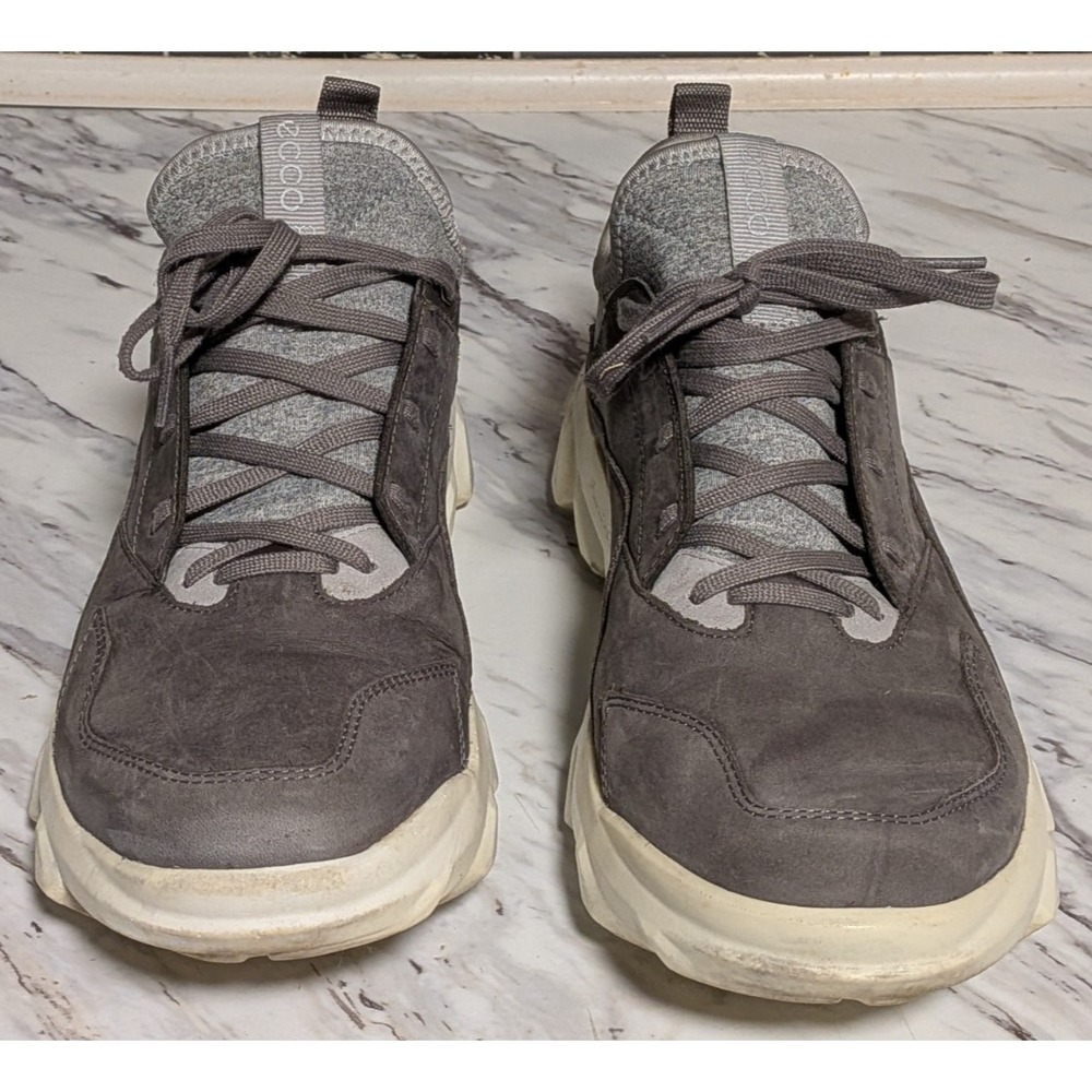 ECCO MX Low Grey Nubuck Low Top Lace Up Sneaker Women's Size 41 EU